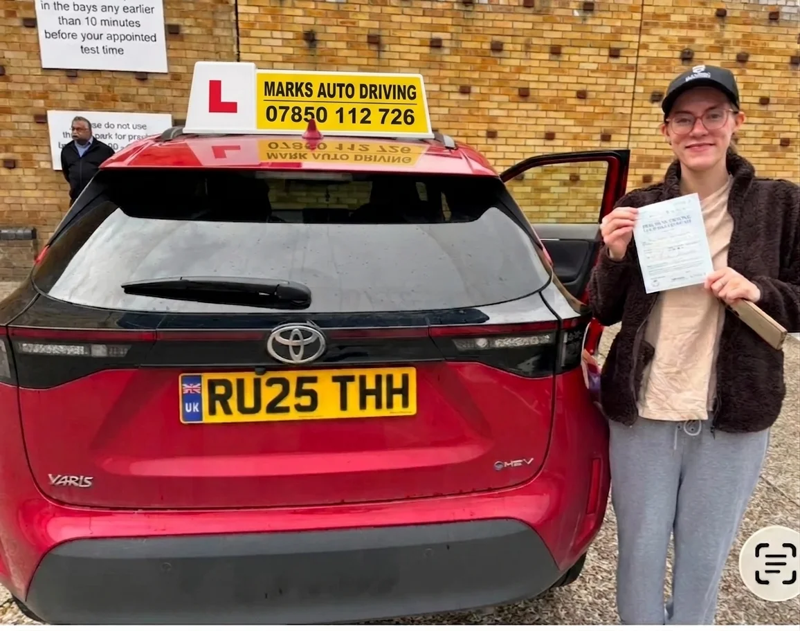 Mason who passed their driving test in Gidea Park